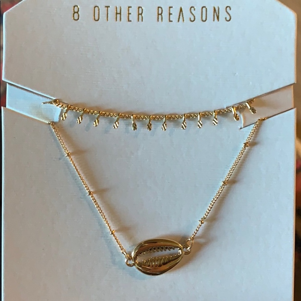 8 other reason Tidal Lariat double strand necklace